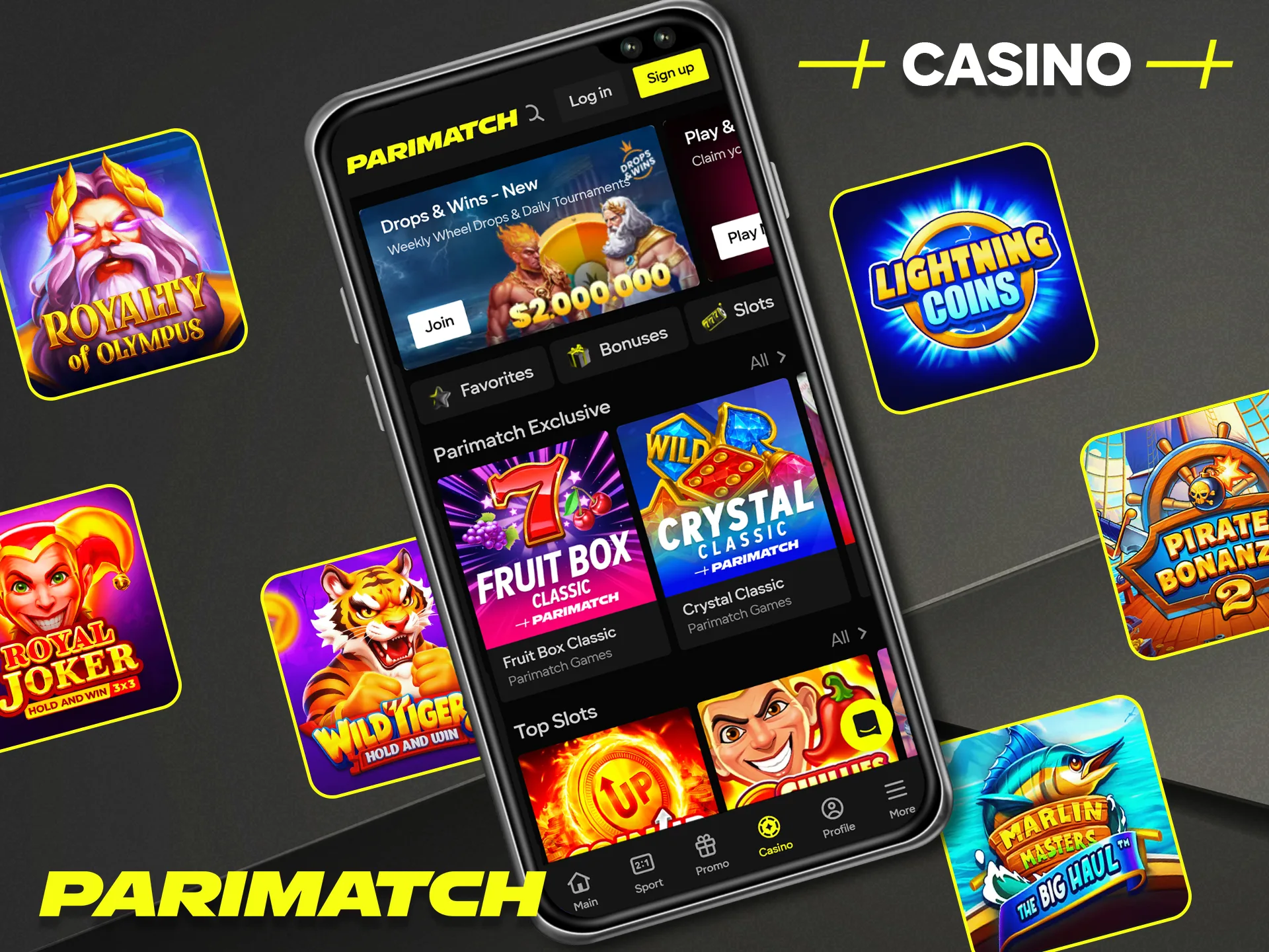 Play a wide variety of exciting casino games on the official Parimatch app.