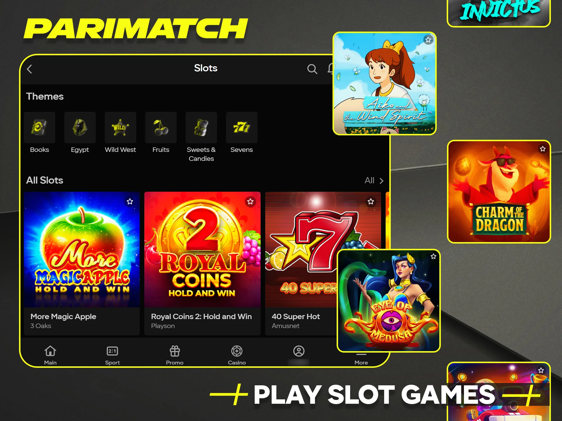 Learn how to easily play slot games at the official Parimatch Casino platform.
